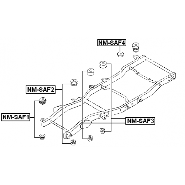 Silentblok karosérie NISSAN PATROL SAF1