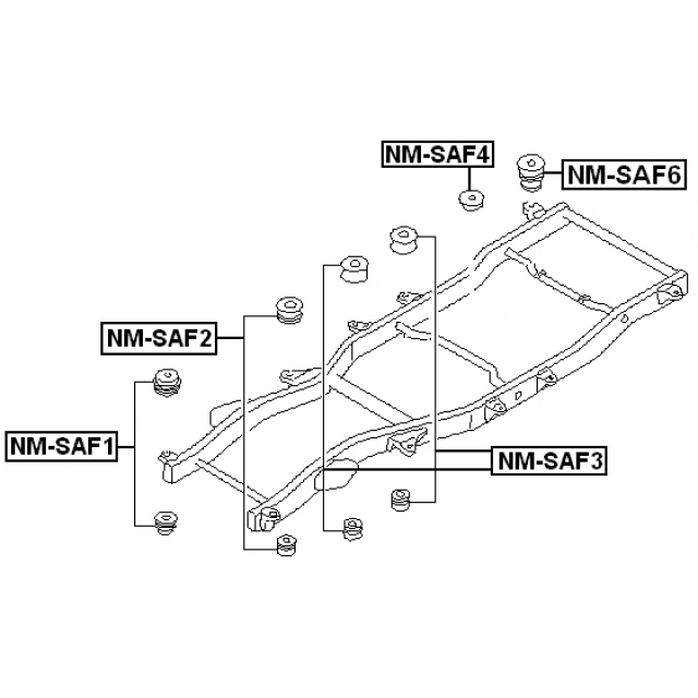 Silentblok karoserie NISSAN PATROL SAF6